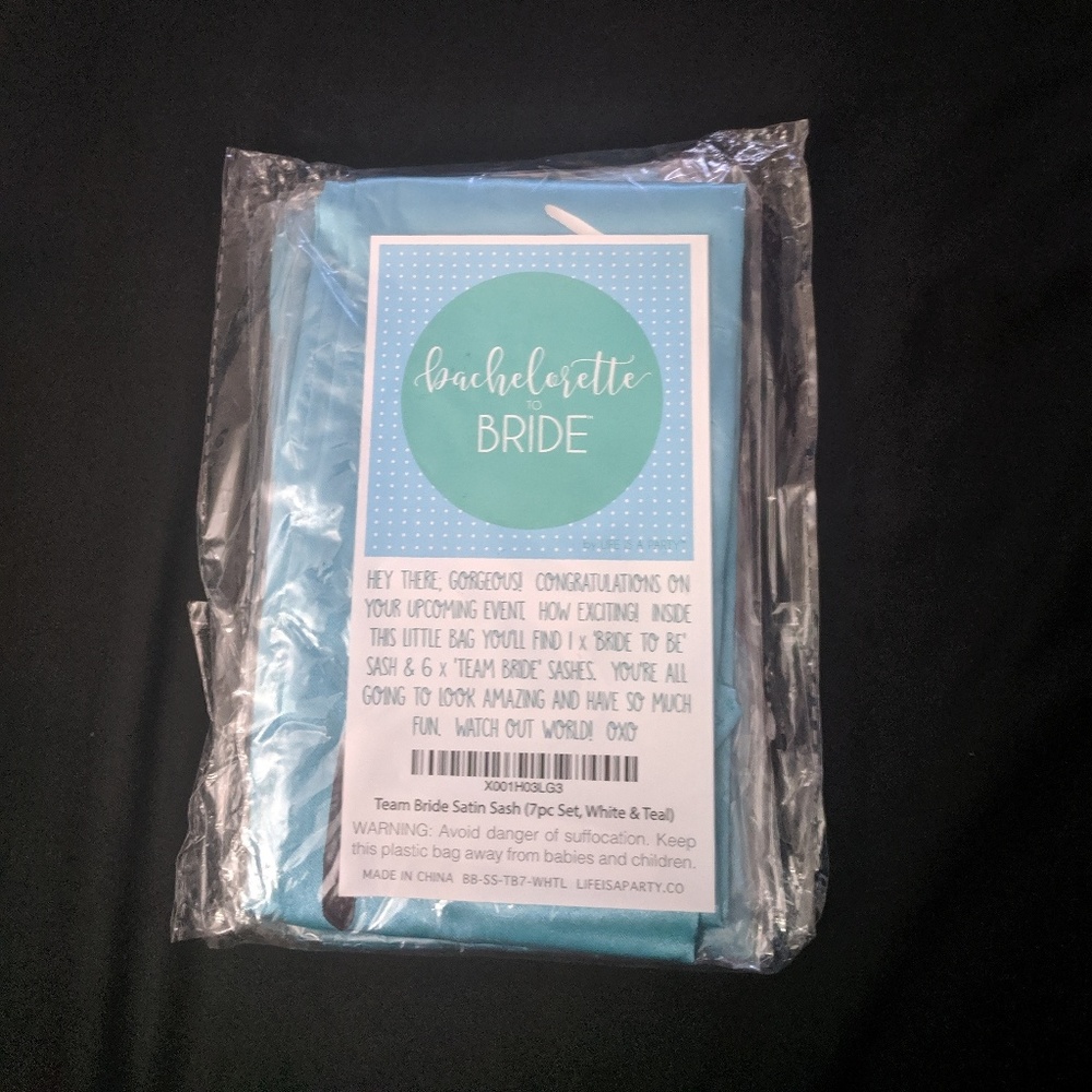 Bachelorette sash 4pk